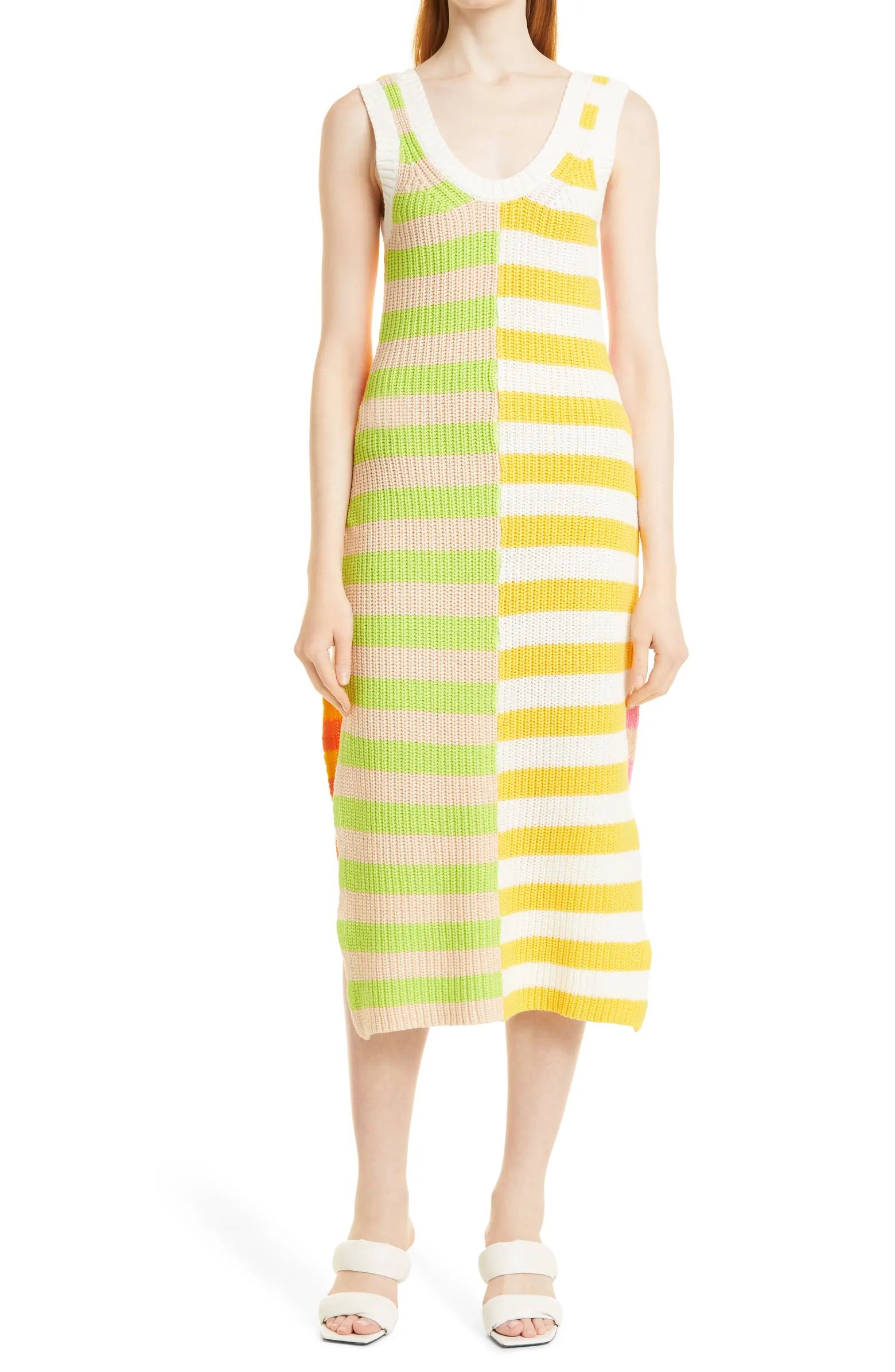 STAUD Seashore Colorblock Stripe Tank Dress | Nordstrom | Nordstrom