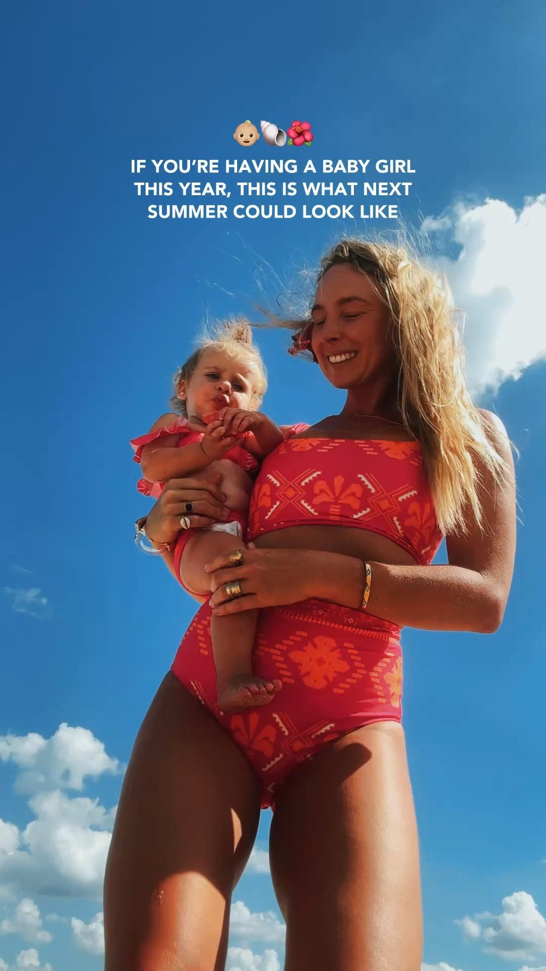 Matching kinis with my mini 🐚🌺 from the Palma Real collection from Hermoza! We are obsessed 🫶🏼 size up from your normal size for fit and size up for your little!

#LTKKids #LTKBaby #LTKSwim