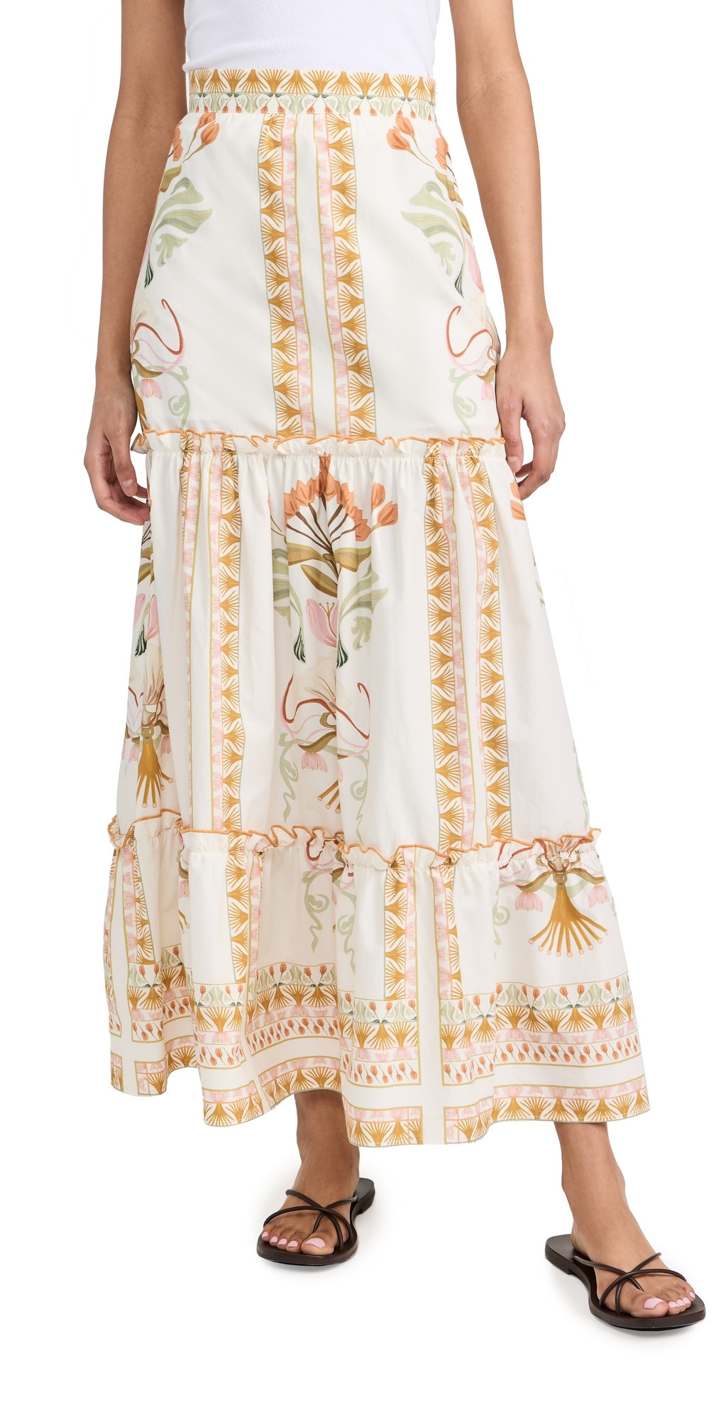 Lug Von Siga Cassia Skirt Off White/Mustard 36 | Shopbop