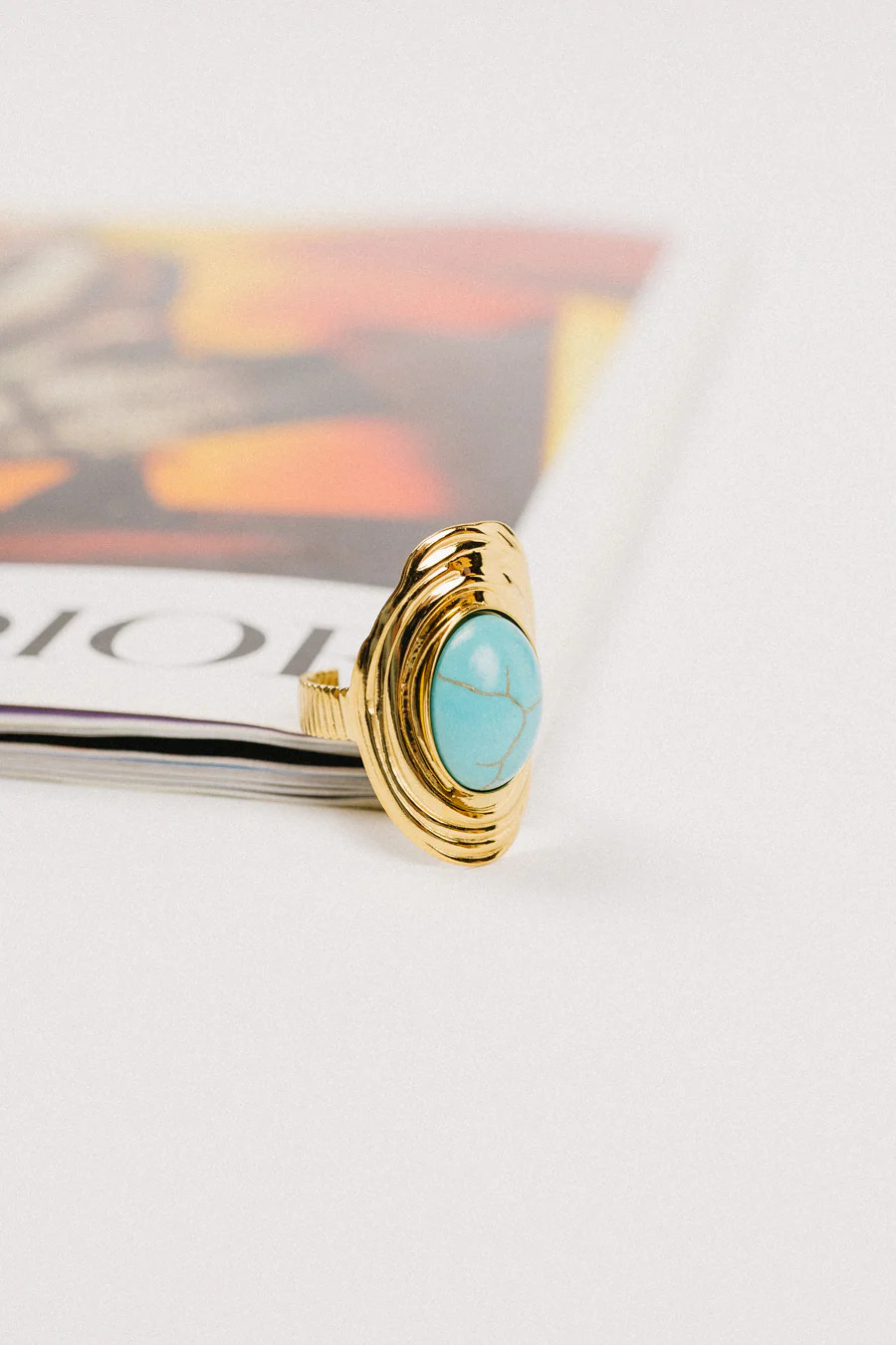 Turquoise Moonstone Ring | Vestique