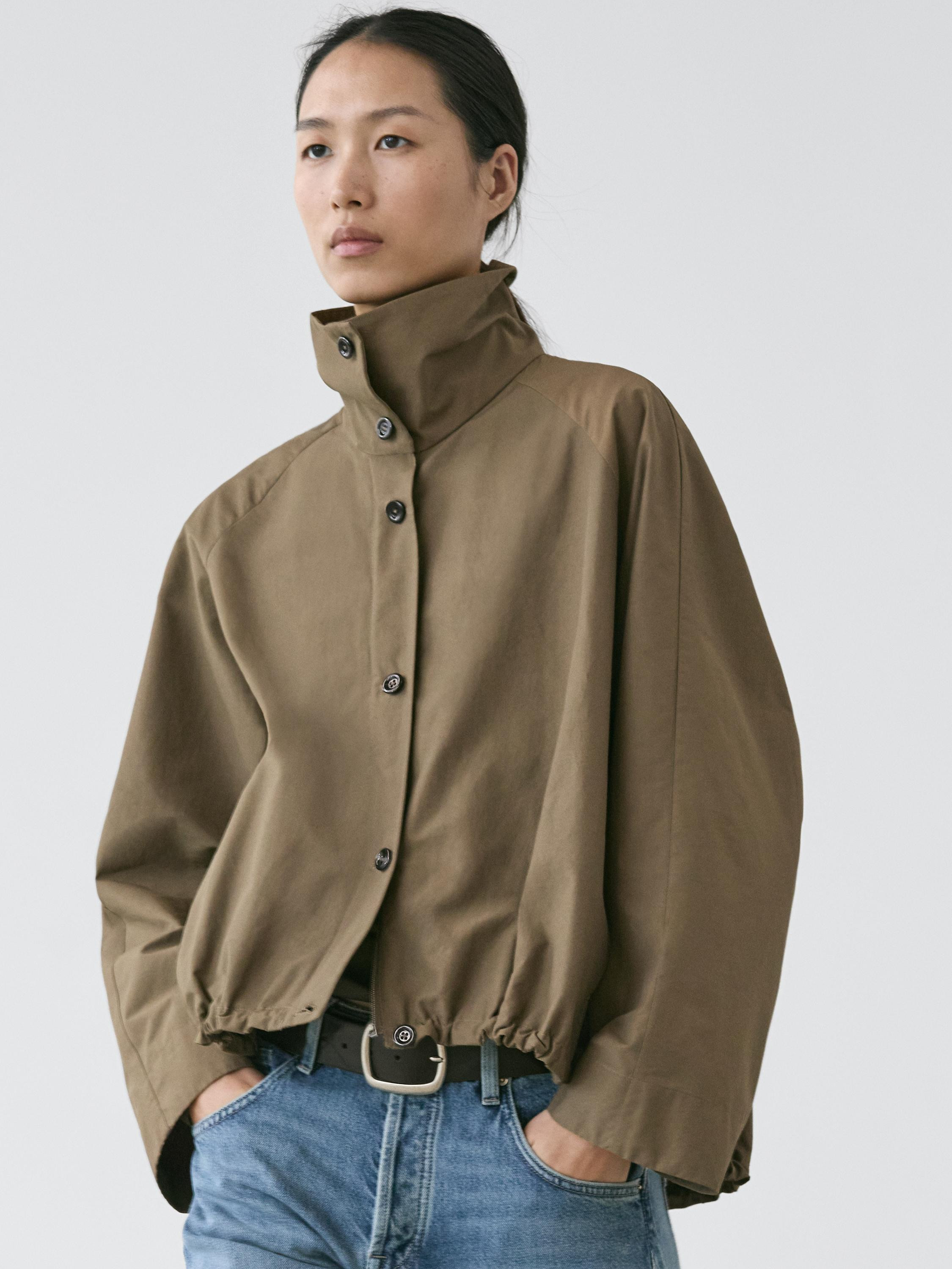 High neck bomber jacket | Massimo Dutti UK