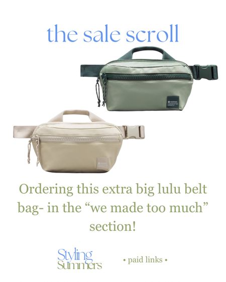 These belt bags are way on sale today! #lululemonsale 