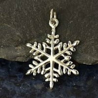 Snowflake Snow Flake Charms Pendants, 925 Sterling Silver, 1 Pc, Double Sided, Wire & Granulation, 25x19mm | Etsy (US)