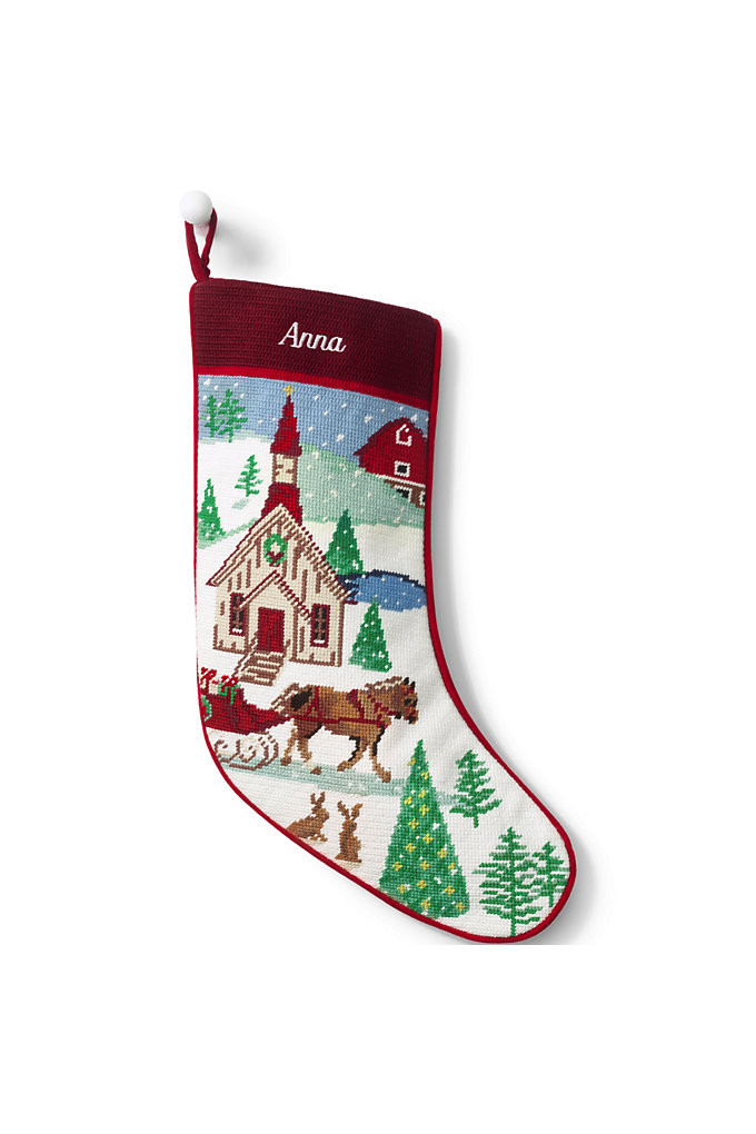 Needlepoint Personalized Christmas Stocking - Lands' End | Lands' End (US)