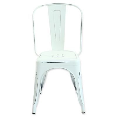 Poly and Bark Trattoria Side Chair in Distressed White | Bed Bath & Beyond