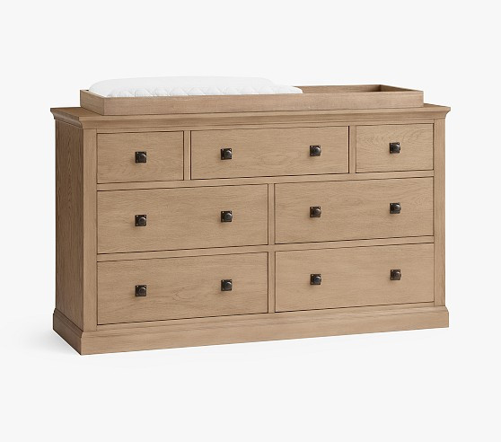Charlie 7-Drawer Dresser &amp; Topper Set (58w x 20d") | Pottery Barn Kids