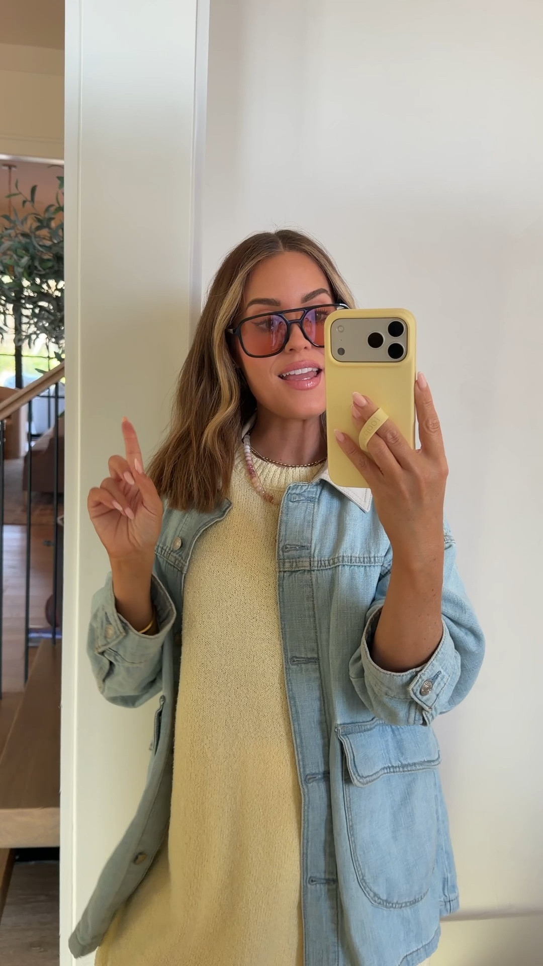 Today’s look — yellow knit set (small) & sunglasses on sale. I’ve been wearing this denim jacket nonstop - easy to layer over any outfit & flattering, oversized fit (in xs). 

Amazon set, sunglasses, spring outfit, denim jacket 



#LTKSaleAlert #LTKBump #LTKgrwm