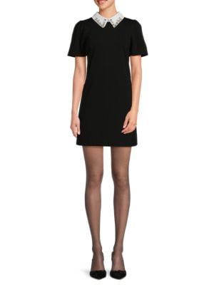 Embellished Collar Mini A-Line Dress | Saks Fifth Avenue OFF 5TH (Pmt risk)