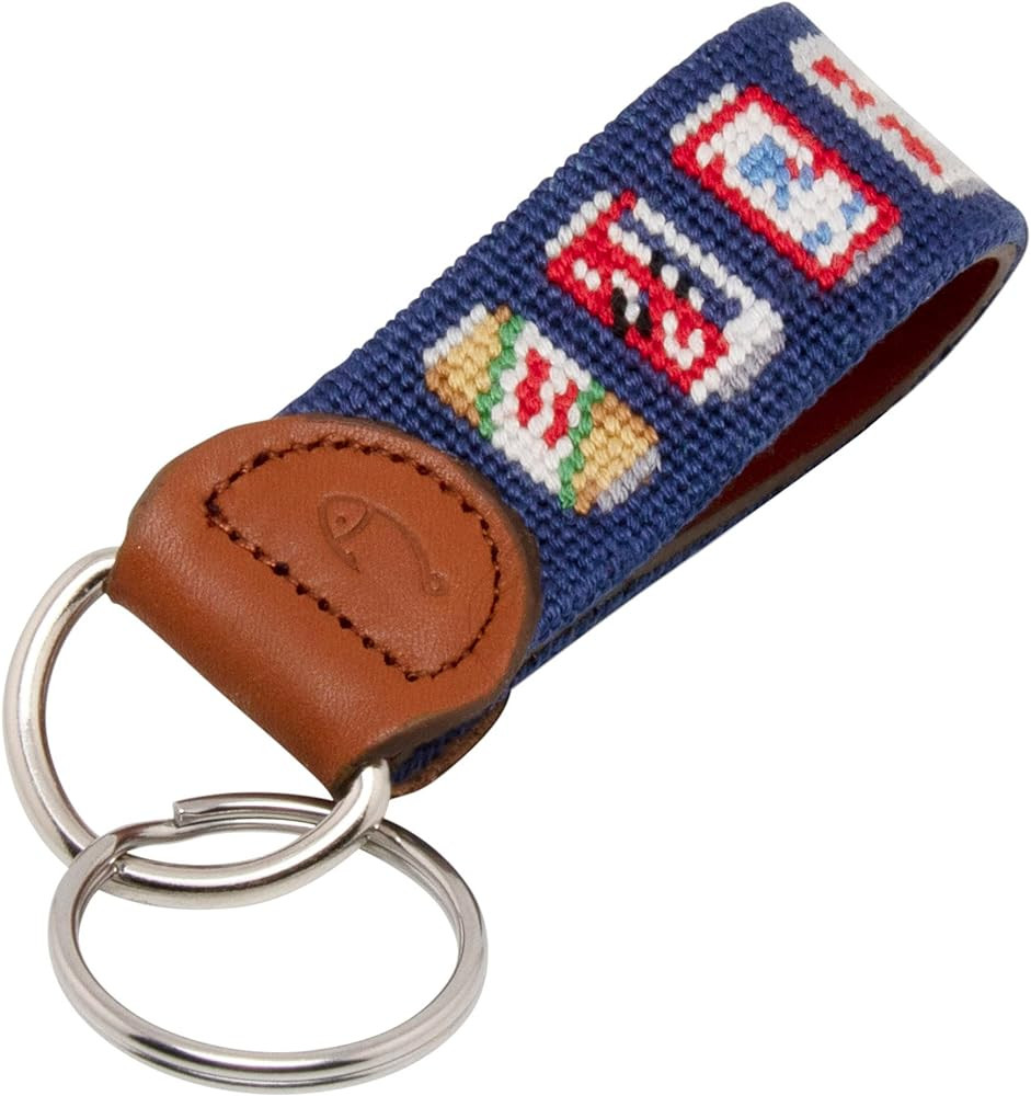 Leather Hand-Stitched Needlepoint Key Fob or Key Chain | Amazon (US)