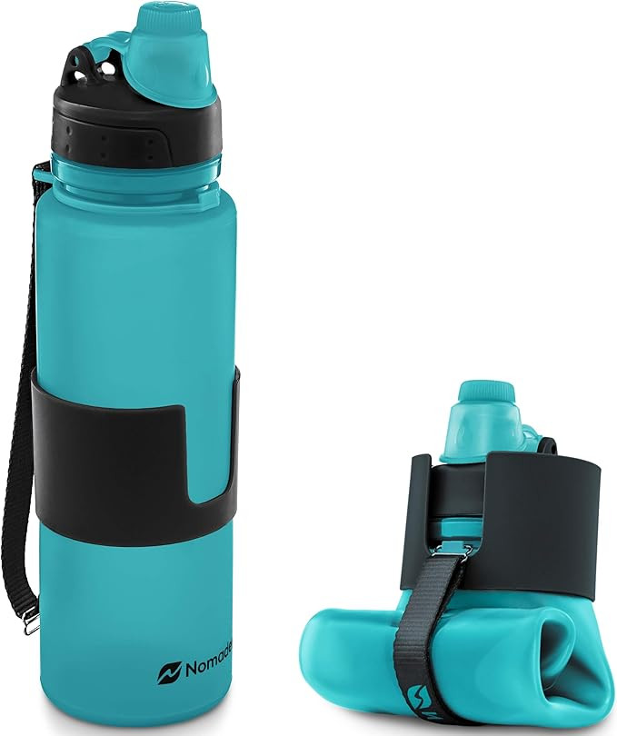 Nomader Collapsible Water Bottle - Leak Proof Twist Cap - BPA Free, 22 oz | Amazon (US)