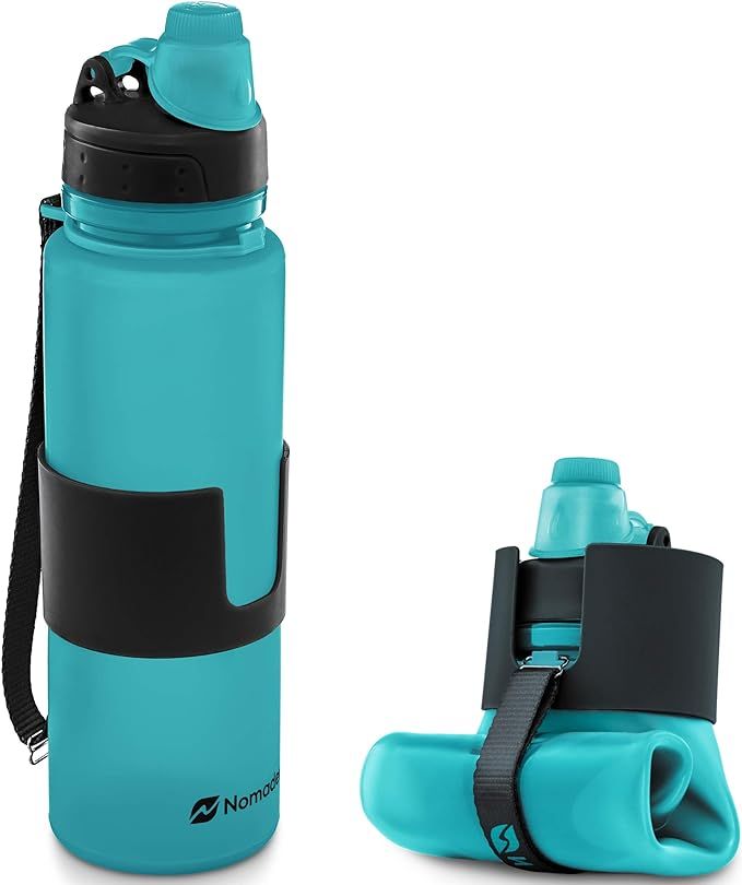 Nomader Collapsible Water Bottle - Leak Proof Twist Cap - BPA Free, 22 oz | Amazon (US)