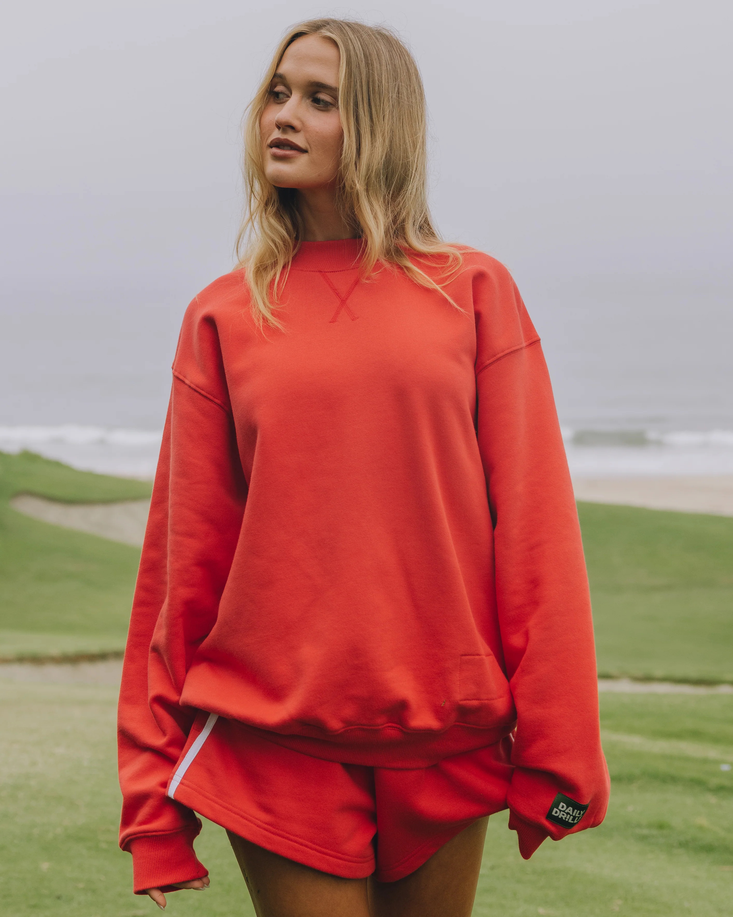 Fleece Vintage Crew - Heart | Daily Drills LLC