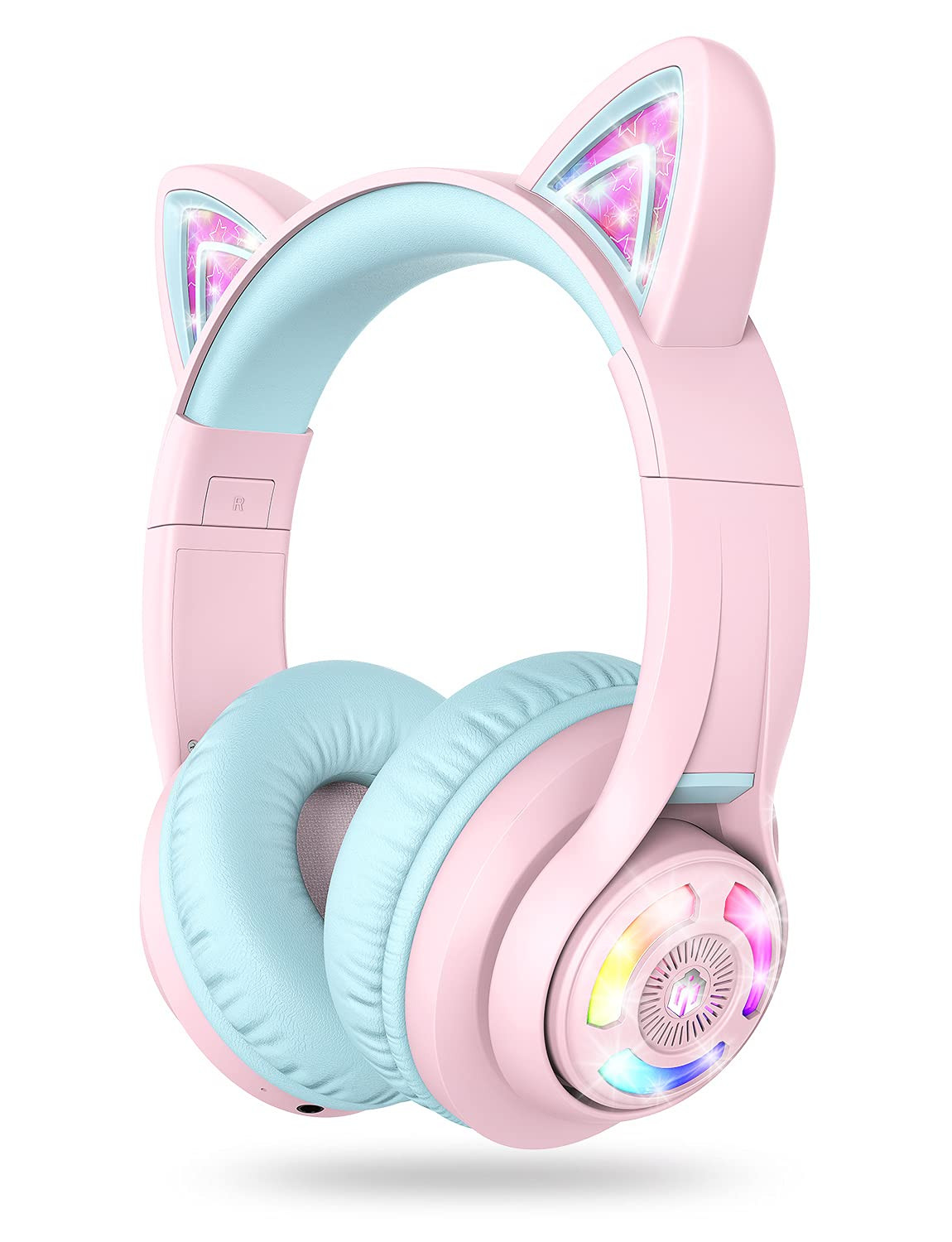 iClever Cat Ear Kids Bluetooth Headphones, LED Lights Up, 74/85dBA Safe Volume Limited, 50H Playt... | Amazon (US)