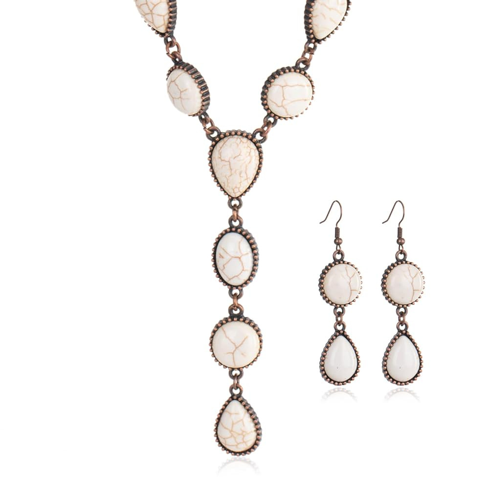 Rustic Couture's Western Necklace Earrings Jewelry Set for Women | Amazon (US)