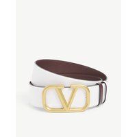 V-ring branded reversible leather belt | Selfridges