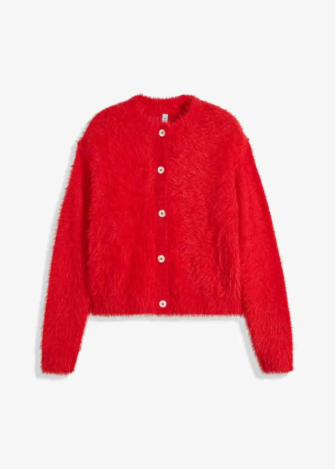 Strickjacke aus flauschigem Hairy Knit | Bonprix DE