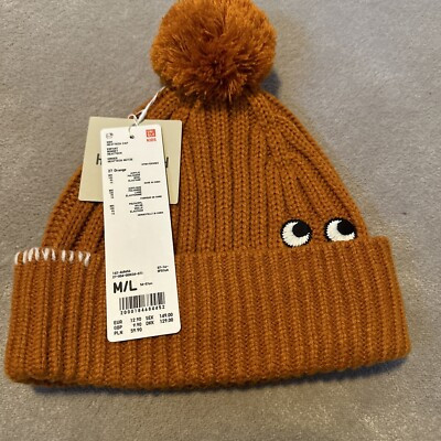 Perfect For X’mas🎄Anya Hindmarch X Uniqlo Orange Beanie Kids Hat M/L.. | eBay UK