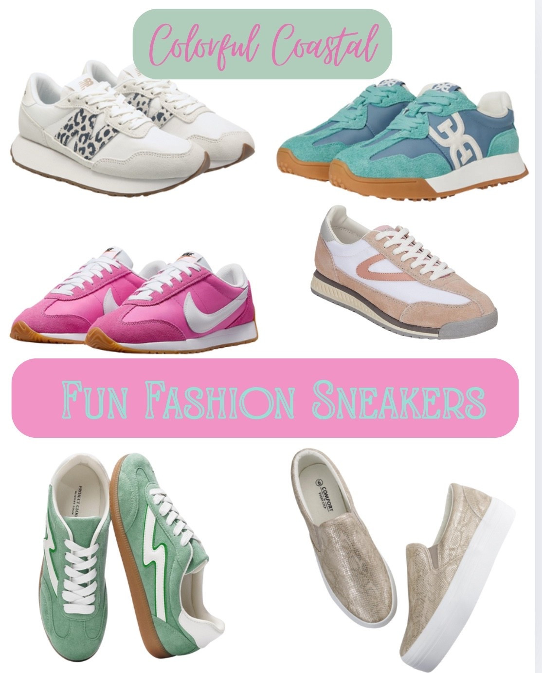 Fun fashion sneakers.

Colorful coastal, colorful sneakers, fashion sneakers, colorful closet

#LTKStyleTip #LTKShoeCrush
