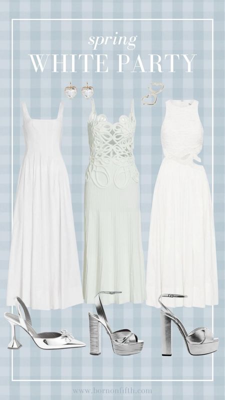 Spring white party edit! White dresses and silver platforms. Doubles as a bridal edit!

#LTKwedding #LTKstyletip #LTKSeasonal