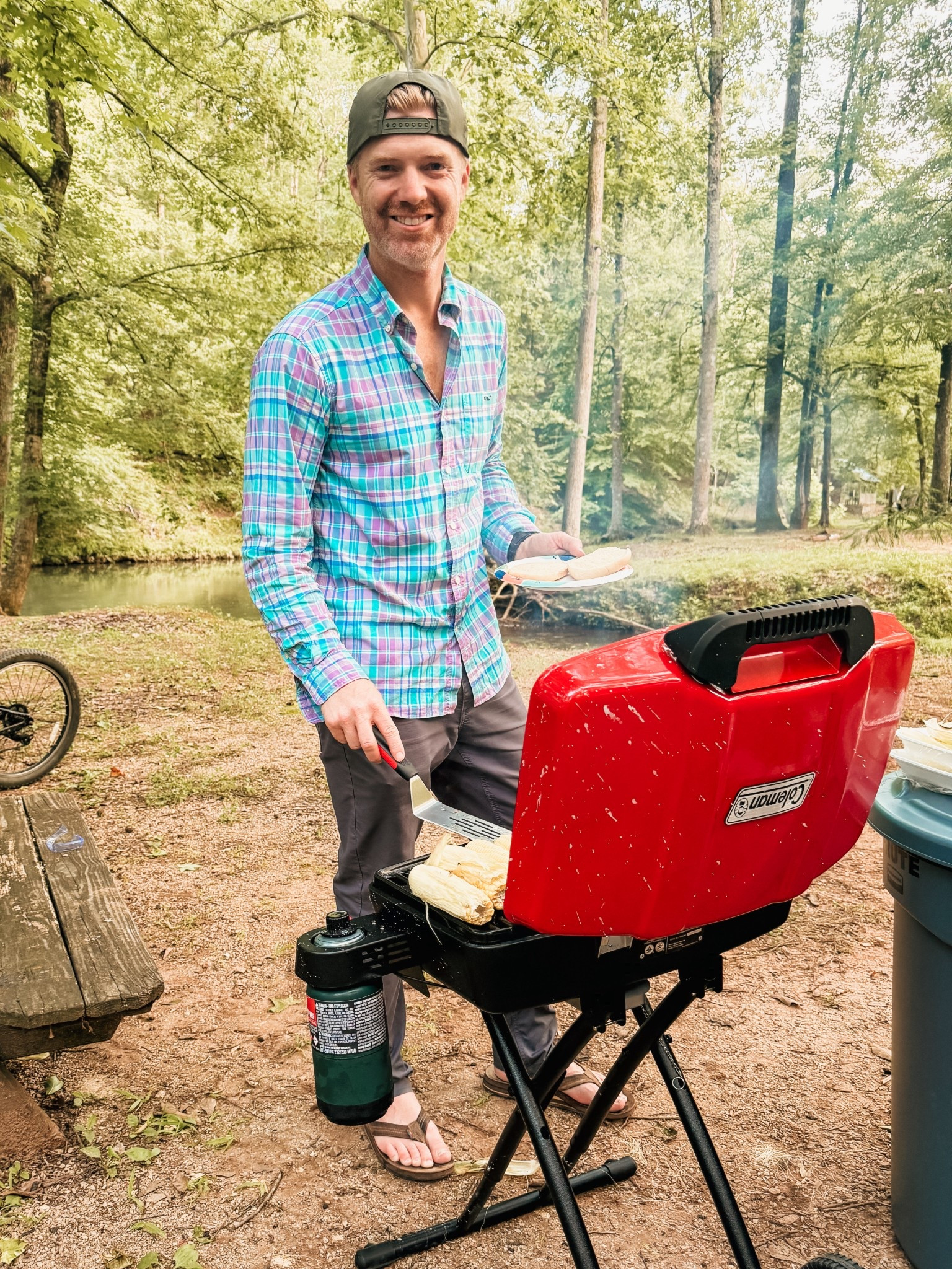 Love this little propane grill! Folds up so nicely for traveling! 