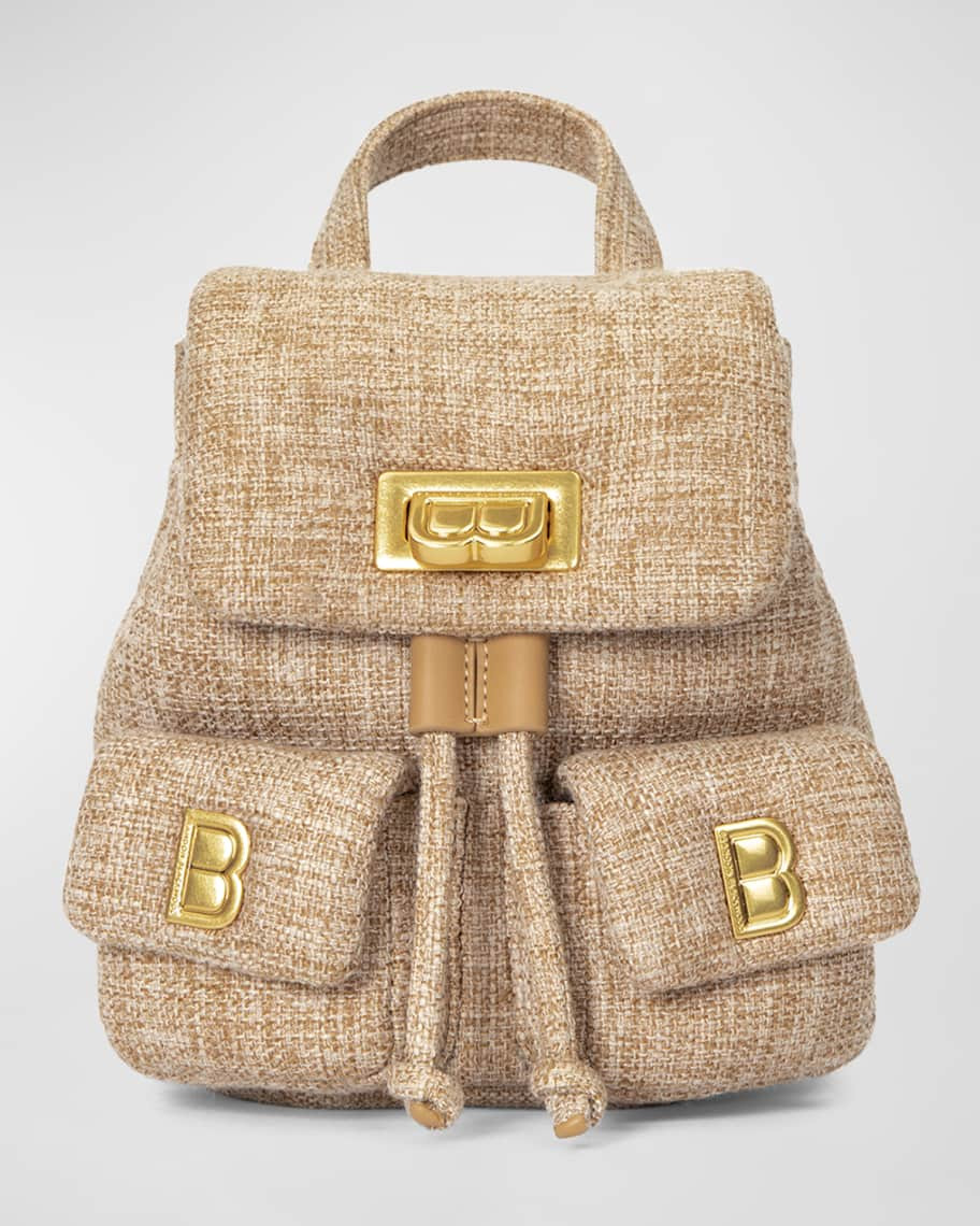 Brandon Blackwood Avi Drawstring Linen Backpack | Neiman Marcus