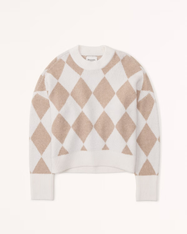 Women's Pattern Classic Crew Sweater | Women's Tops | Abercrombie.com | Abercrombie & Fitch (US)
