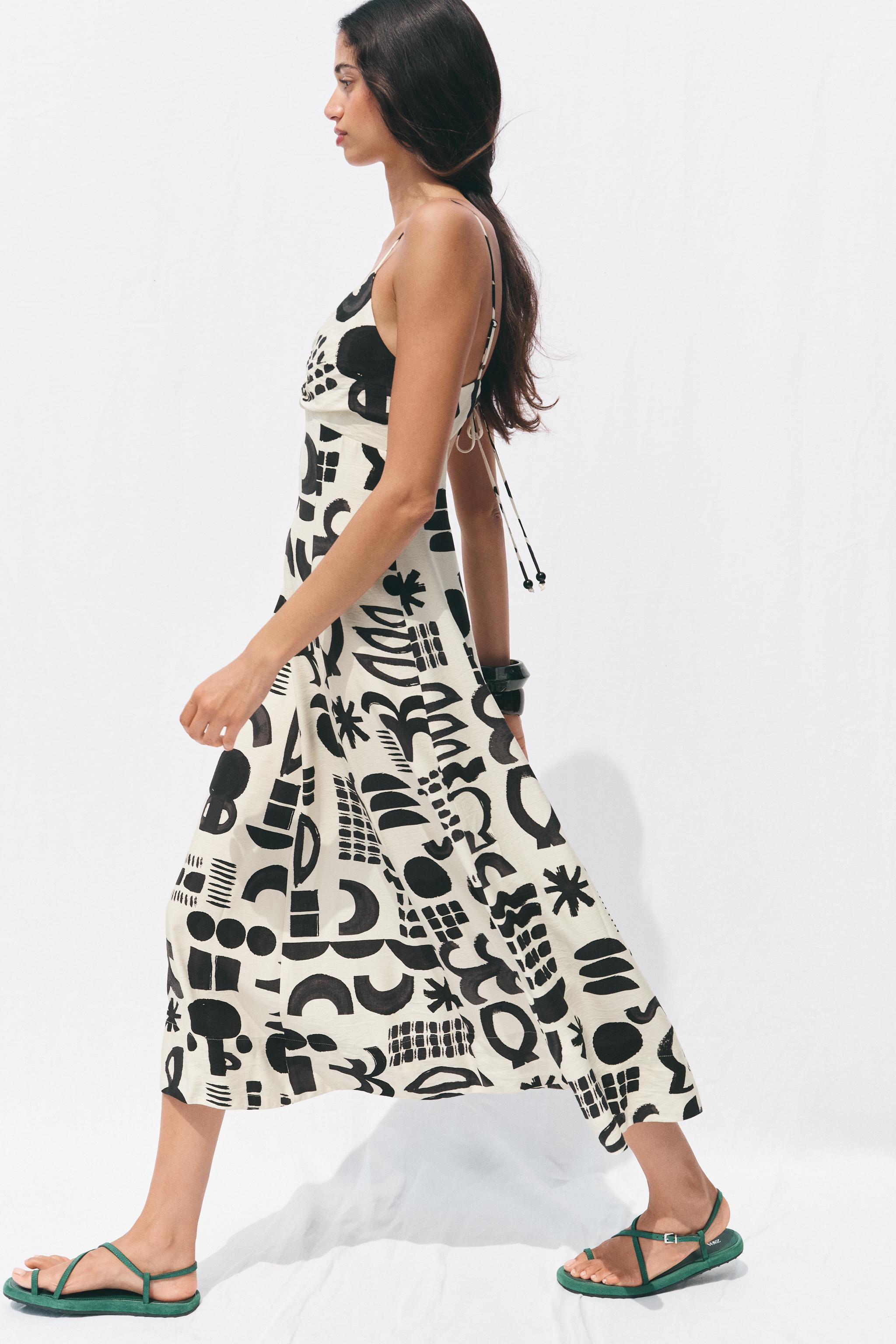 PRINTED CUT OUT DRESS | Zara US