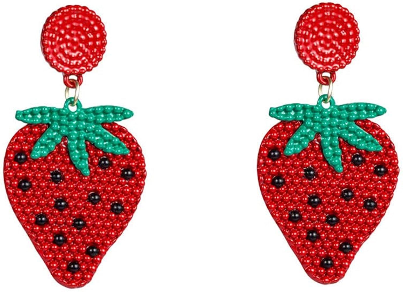 SENNI Cute Fruit Lemon Strawberry Watermelon Stud dangle Earrings Drop Earrings For Women Girls G... | Amazon (US)