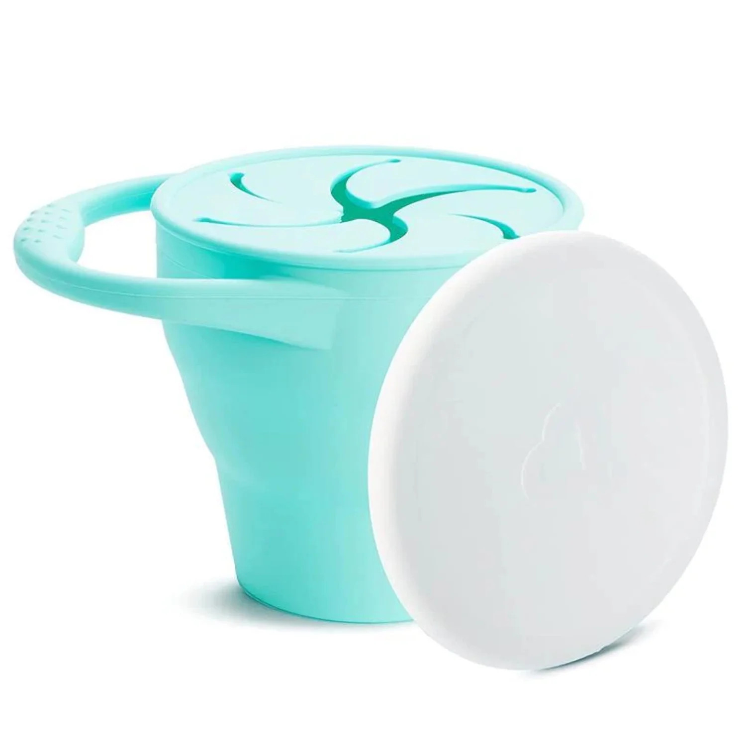Munchkin® C’est Silicone!™ Collapsible Toddler Snack Catcher® Cup with Lid, Mint, Unisex | Walmart (US)