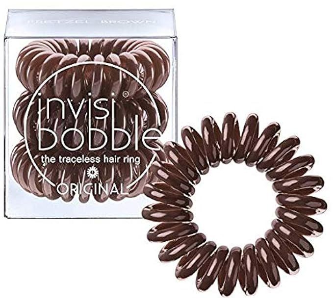 Invisibobble Original Traceless Hair Ring, Brown, Hair Coils, Coil Hair Ties- 3pcs | Amazon (US)