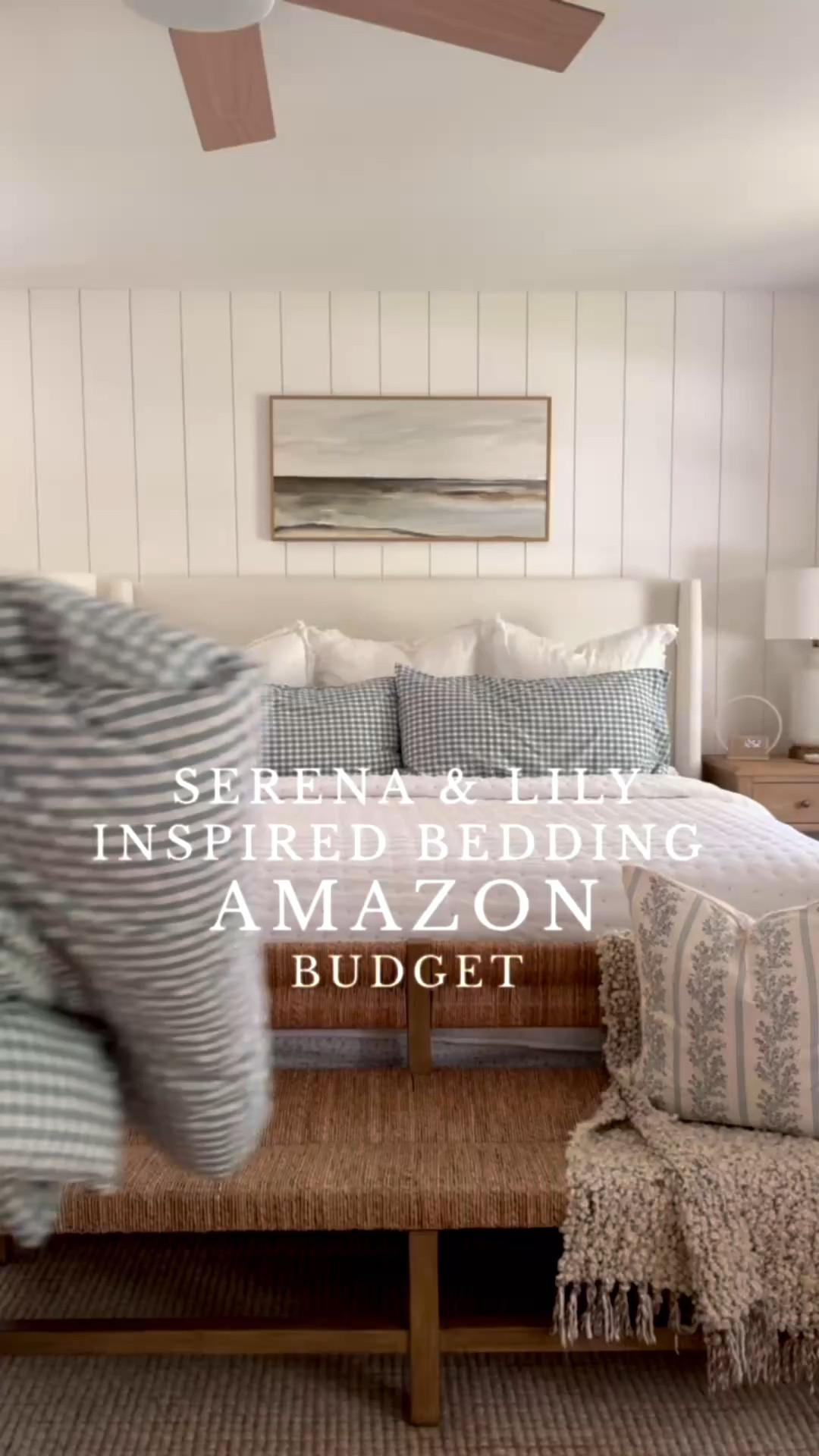 Sale alert! This gingham bedding is a recent favorite of mine (and yours) and it’s on sale right now! This bedroom is all about relaxed layers, soft blues, and classic coastal patterns that make the space feel serene. 🤍👏🏼

#LTKHome #LTKSaleAlert