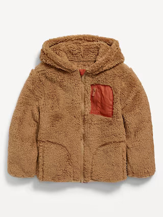Hooded Sherpa Utility Zip Jacket for Toddler Boys | Old Navy (US)