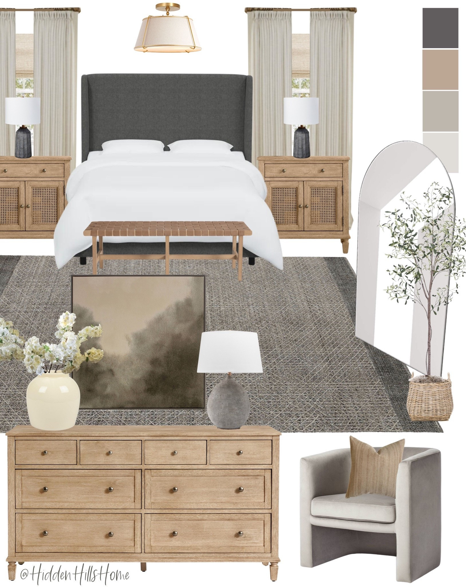 Bedroom mood board, master bedroom decor ideas, bedroom inspiration, modern classic bedroom design #bedroom

#LTKHome #LTKSaleAlert #LTKSeasonal