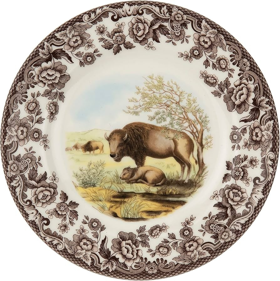 Spode Woodland Salad Plate, Bison, 8” | Perfect for Thanksgiving and Other Special Occasions | ... | Amazon (US)
