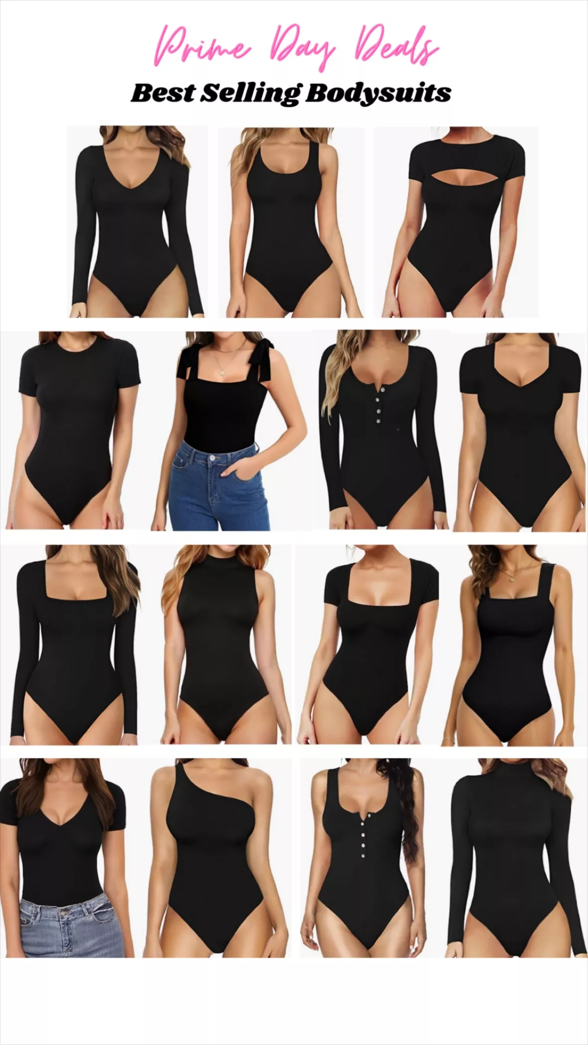 One Two V-Neck Bodysuit - Black - Best Sellers