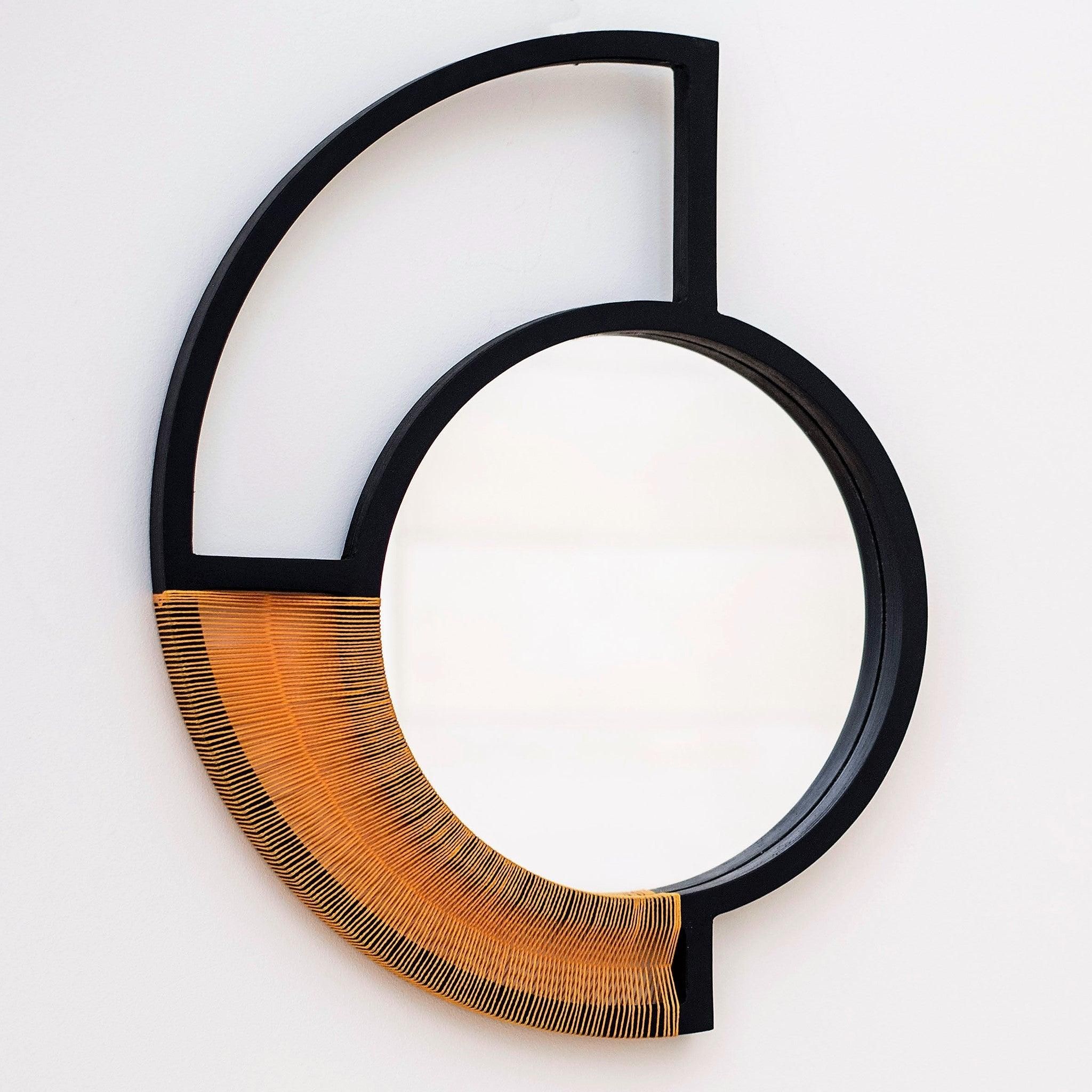 Woven Asymmetrical Mirror - Yellow Cord | 54kibo