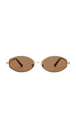 Objective Sunglasses in Gold & Brown Mono | Revolve Clothing (Global)