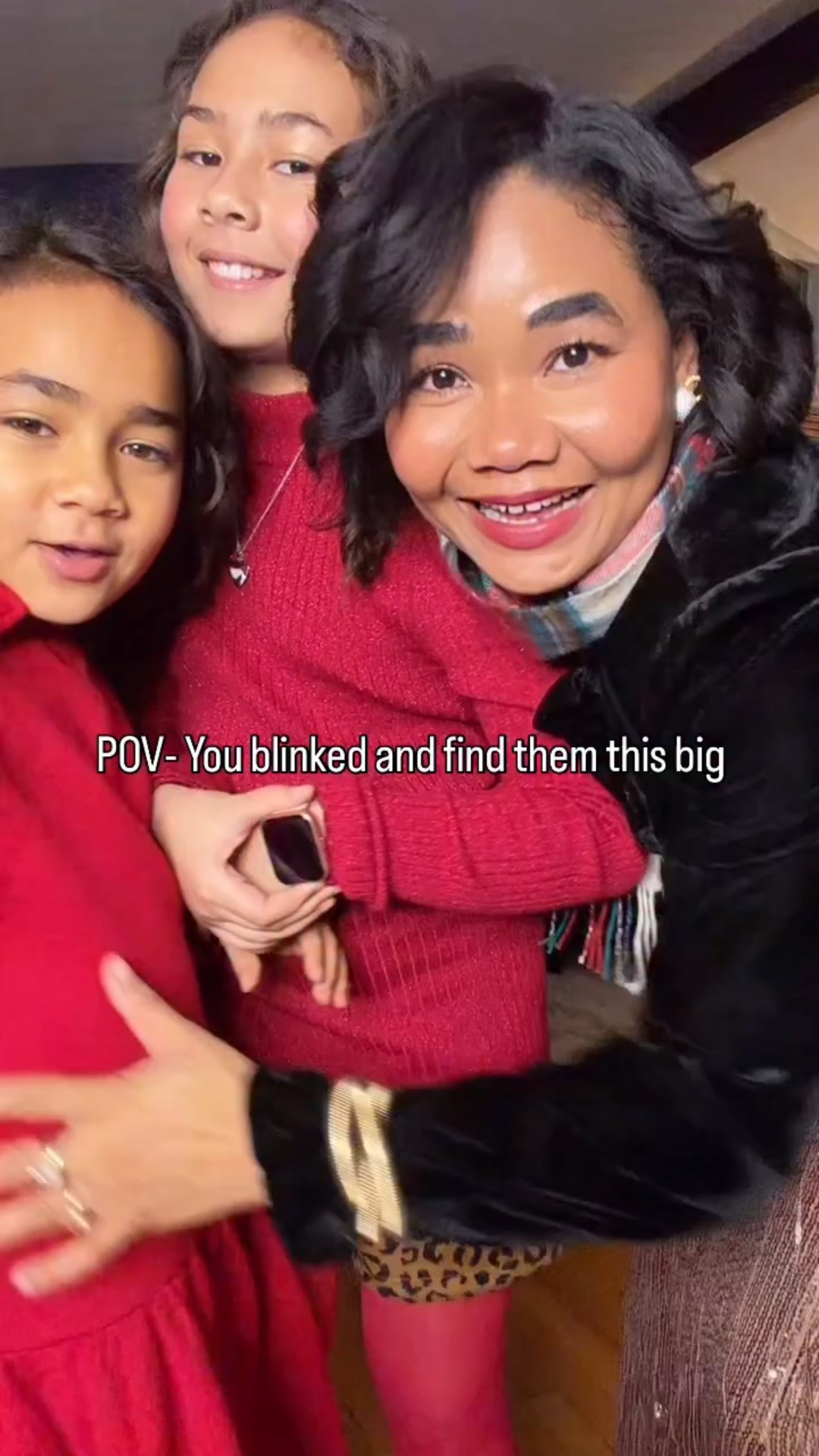 I found this in my phone and gosh I couldn’t help but laugh and cry at the same time! Merry Christmas everyone! 
We’re currently in pj’s and soaking up all the time with the fam!
#styleover30 #momof3kids #holidaymodeon #christmaspartyoutfit #funnykidsvideo