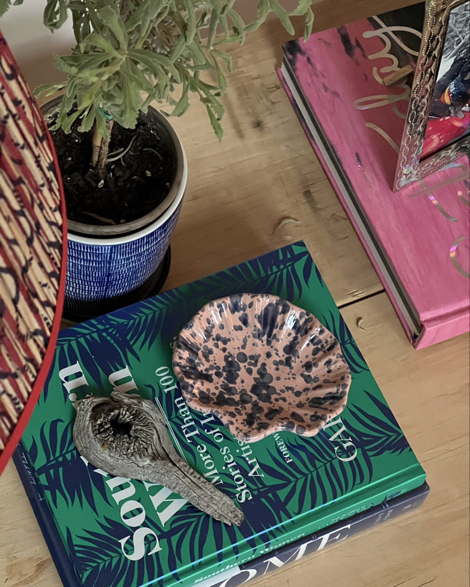 These are a few of my favorite things! 🎻 I’m not sure how long we’ve given our people the same gift for Christmas. It was born out of feeling overwhelmed every December and thinking something was so great that I wanted everyone to have it! It was a game-changer for me. So when we started carrying Louise Roe’s @sharlandengland at my former job and saw her Splatter Collection, I knew that’s what I wanted to give everyone! Handmade in Italy! Also, for the first time, I ordered Spice Paper Designs early enough to get Becca’s double-sided color-coordinated super-system 😘bundled gift wrap in my favorite patterns before they sold out and with enough time to get our tags personalized! And because the packaging is everything to a designer, Sharland England’s perfectly placed logo tape and the handwritten note from the founder were not lost on me! Then, finding a rainbow pencil in our supplies for writing names was a happy happenstance and a pretty final touch! 😊￼ 

#LTKHome #LTKFamily #LTKGiftGuide