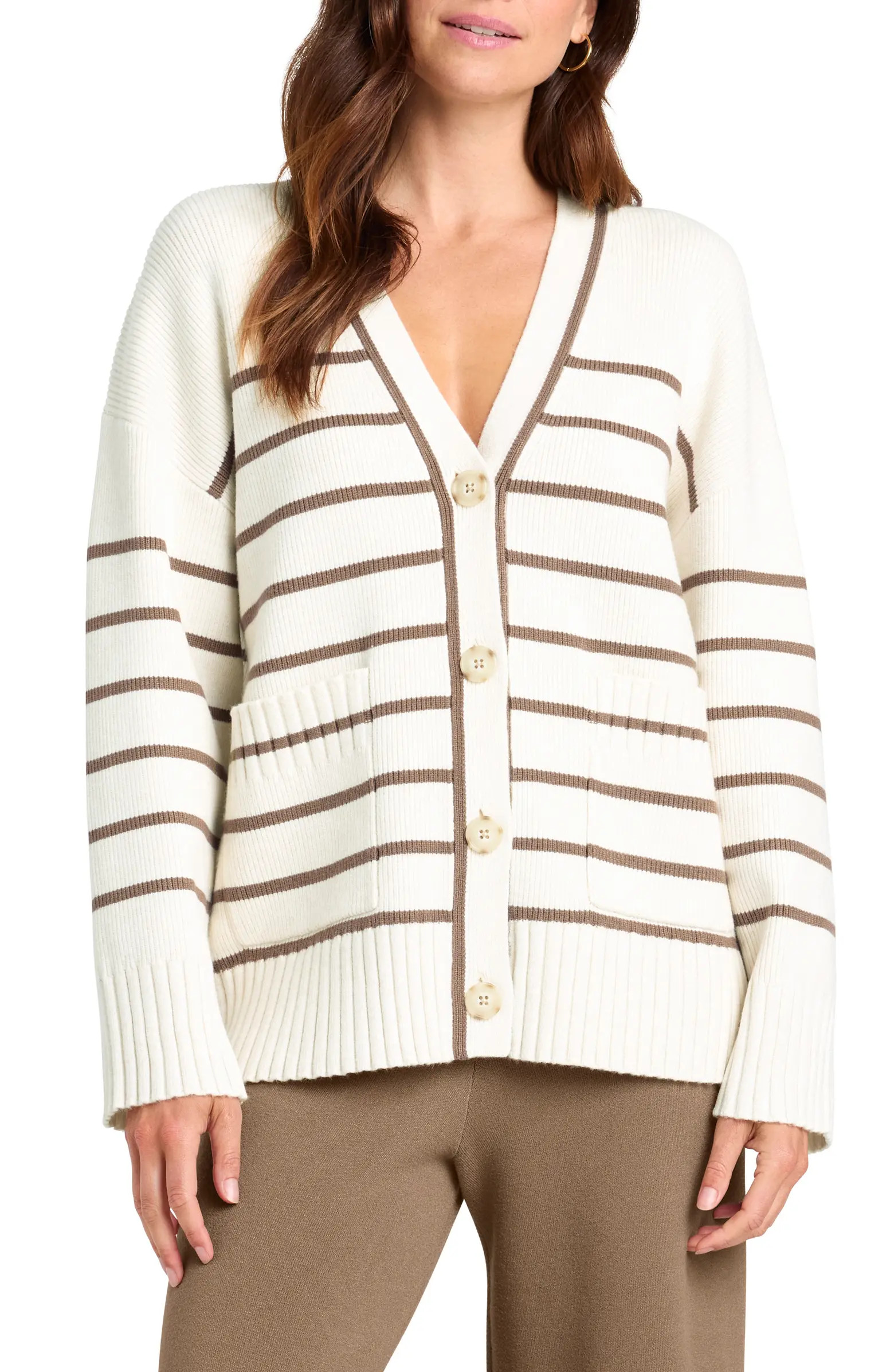 Splendid x Cella Jane Stripe Oversize Cardigan | Nordstrom | Nordstrom