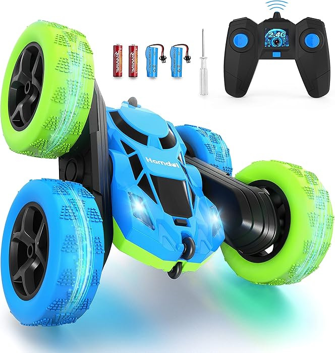 Remote Control Car for Kids, 360° Rotating Double-Sided RC Car with LED Headlights, 4WD 2.4GHz E... | Amazon (US)