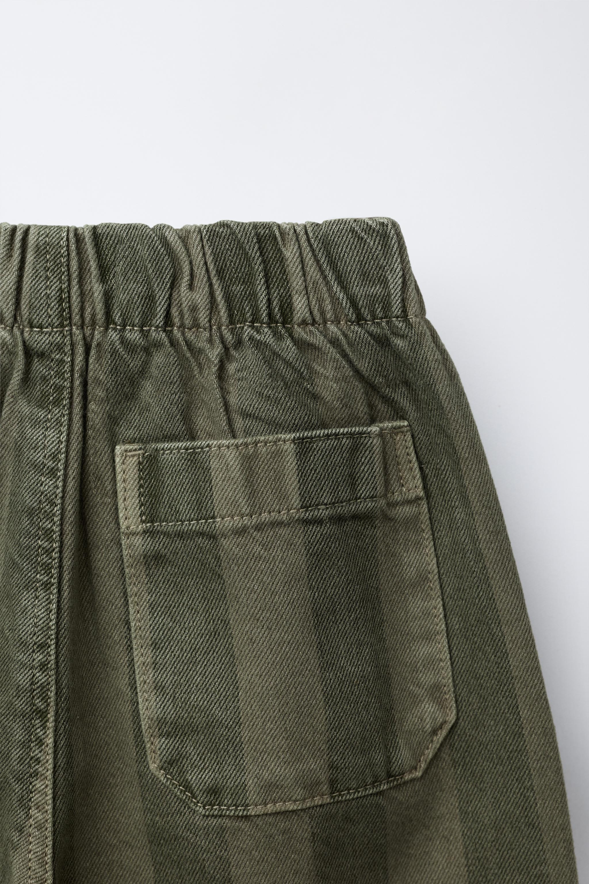 STRIPED BAGGY TWILL PANTS | Zara US