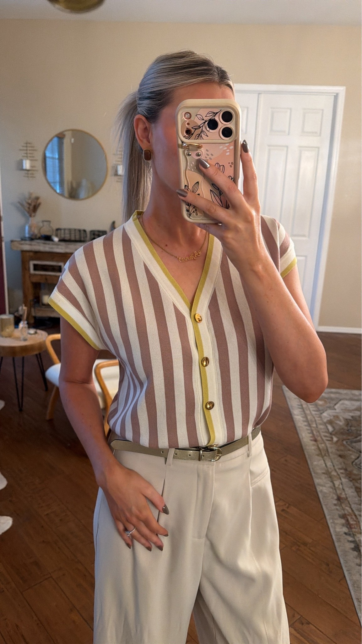 AMAZON FIND: Knit button down striped sweater top

#LTKdayinmylife #LTKgrwm #LTKootd