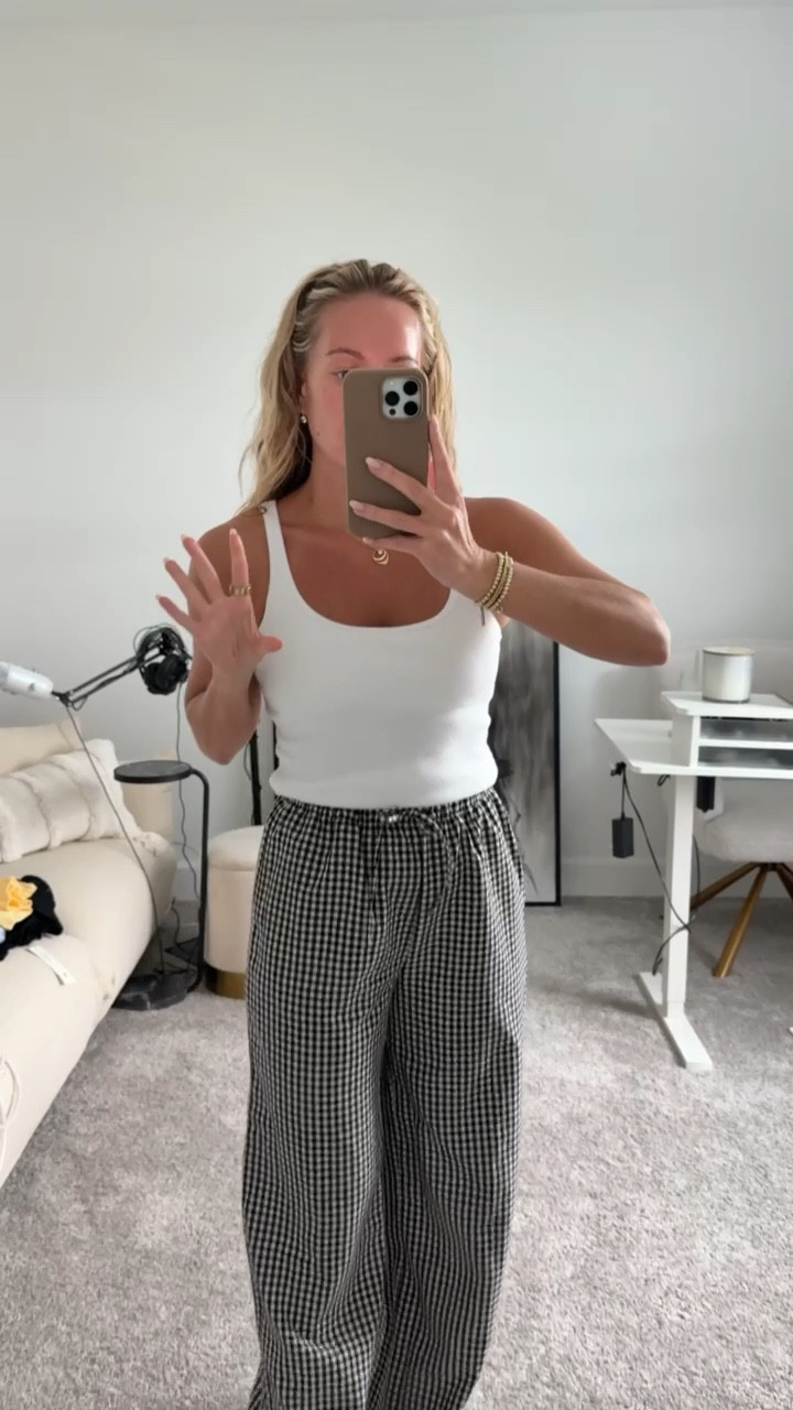 Amazon Scoop Neck Tank with built-in bra paired with gingham pull on pants. 

Wearing small in both. Comes in multiple colors. 

Amazon style, big spring sale, Amazon sale, Amazon fashion, spring outfits 

#LTKootd #LTKSeasonal #LTKSaleAlert