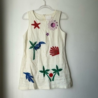 Johnny Was Jade Cassady Embroidered Beaded Linen Tank Top Blouse S | eBay US