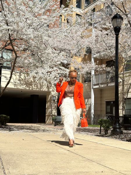 Spring tulle skirt and orange blazer

#LTKparties #LTKSeasonal #LTKstyletip
