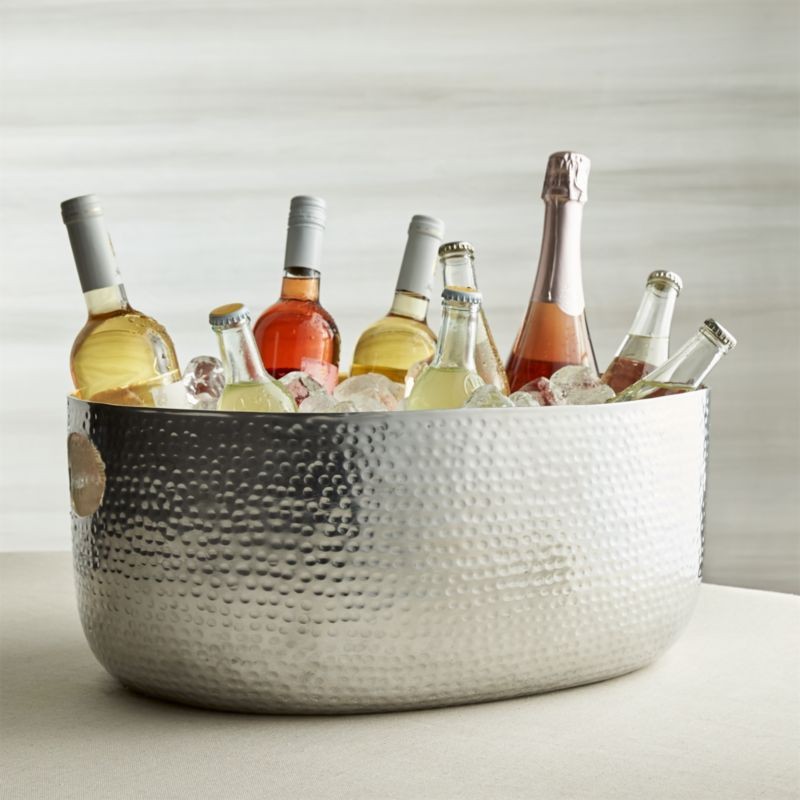 Bash Silver Beverage Tub + Reviews | Crate and Barrel | Crate & Barrel