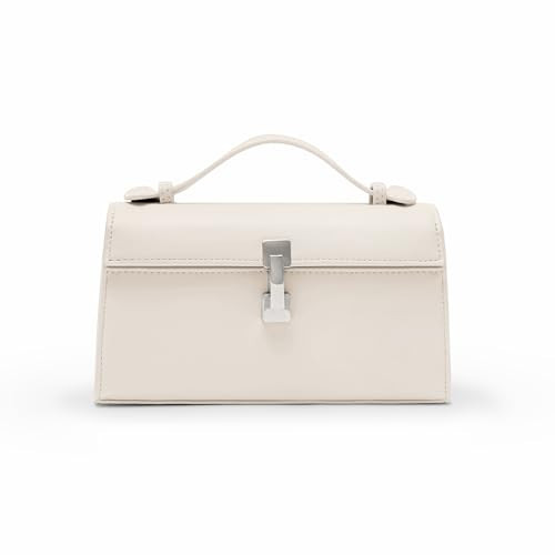 Clutch Purses for Women - White Clutch Purses for Women - Small Evening Bag - Trendy Top Handle Purse - Adjustable Crossbody Handbag PU Leather - White | Amazon (US)