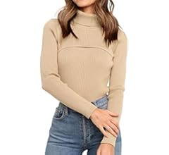 PRETTYGARDEN Women’s Turtleneck Knit Sweater Long Sleeve Soft Classic Fit Pullover Tops | Amazon (US)
