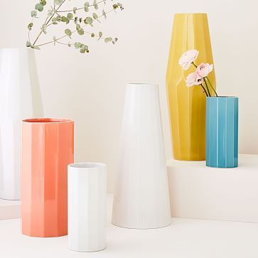 Angled Porcelain Vases | West Elm (US)